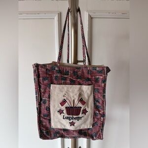 Longaberger Patriotic Flag Mini Tote